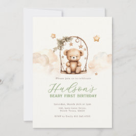 Teddy Bear Birthday Invitation Inbjudningar