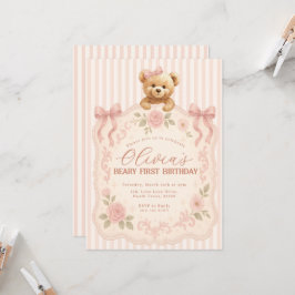 Teddy Bear Birthday Invitation  Inbjudningar