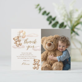 Teddy Bear Birthday Photo Tack Kort