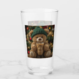Teddy Bear Coffee Christmas Glaskopp