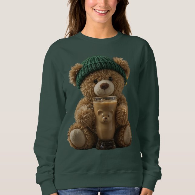 Teddy Bear Cold Brew  T Shirt (Framsida)