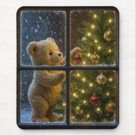 Teddy Bear Decorating a Christmas Tree Musmatta