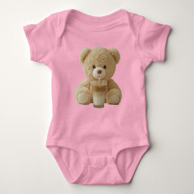 Teddy Bear Kakao Mjölk T Shirt (Framsida)