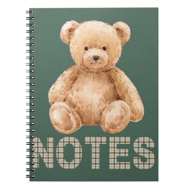 Teddy Bear Notebook Anteckningsbok (Framsidan)