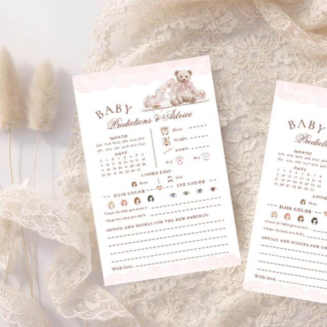 Teddy Bear Nursery Baby Shower Gissningar Spel (Skapare uppladdad)