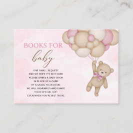 Teddy Bear Pink Books for Baby Tilläggskort
