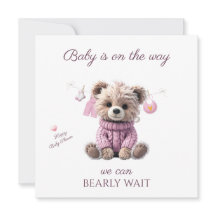 Teddy Bear pink jumper Congratulations