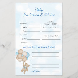 Teddy Bear Predictions and Advice Flygblad