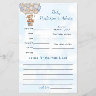 Teddy Bear Predictions and Advice Flygblad