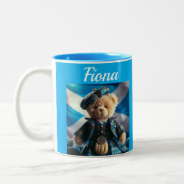Teddy bear Scottish mug Två-Tonad Mugg