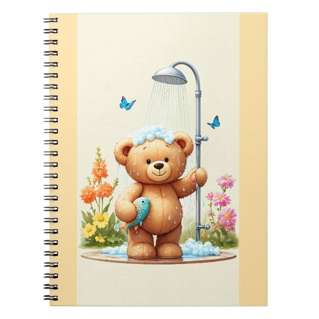 Teddy Bear Shower Anteckningsbok (Framsidan)