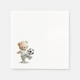 Teddy Bear Soccer Baby Shower Pappersservett