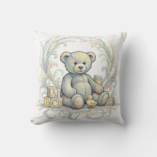 Teddy Bear Throw Cushion Kudde (Framsida)