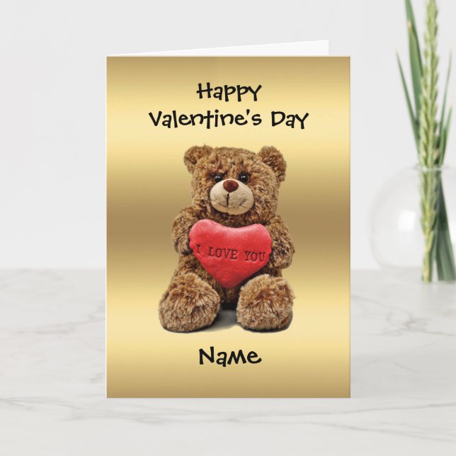 Teddy Bear Valentine for a child Helgkort (Framsida)
