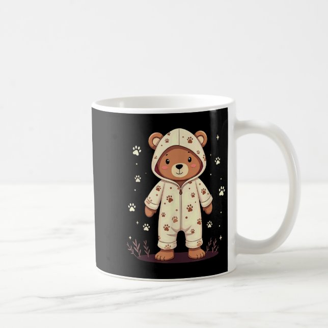 Teddy Bear Wearing Pajamas  Kaffemugg (Höger)