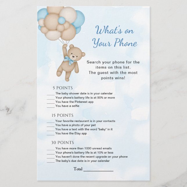 Teddy Bear What's on Your Phone Baby Game (Framsida)