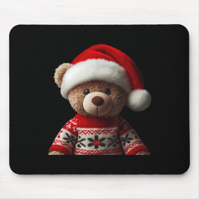 Teddy Bear With Santa Hat Christmas Xmas Lover Kid Musmatta (Framsidan)