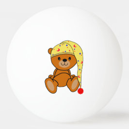 Teddy bear with sleeping cap pingisboll