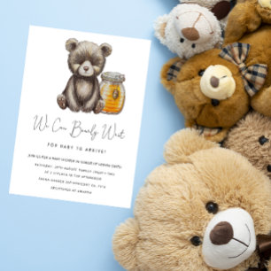 Teddy Bearly Vänta Baby Shower Inbjudan