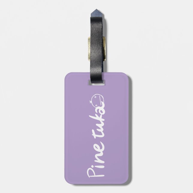 Teddy Bears in Lavender Field – Soft Pastel Painti Bagagebricka (Baksidan Lodrät)