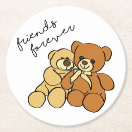 Teddy bears underlägg papper rund