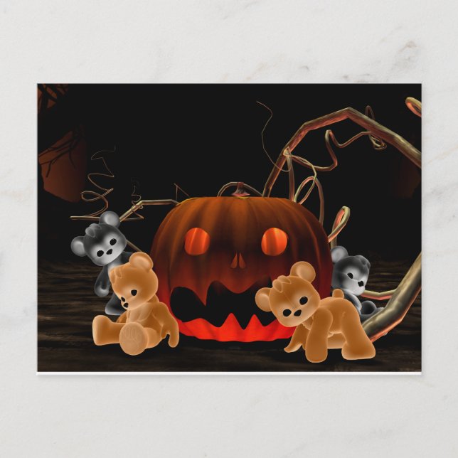 Teddy Bearz Halloween-vykort Vykort (Framsida)