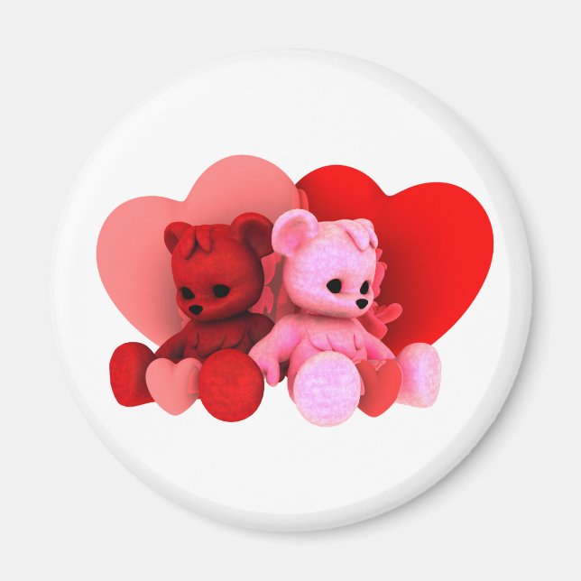 Teddy Bearz Valentine Magnet V2 (Framsidan)