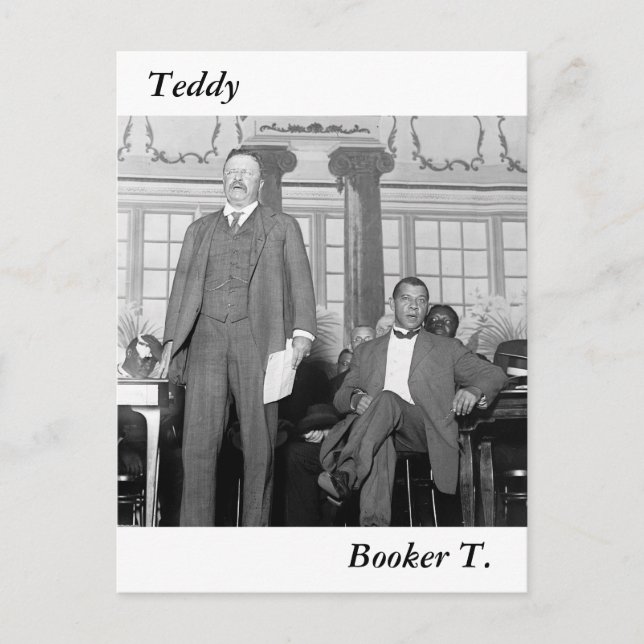 Teddy & Booker T., tidigt 1900-talet Vykort (Framsida)
