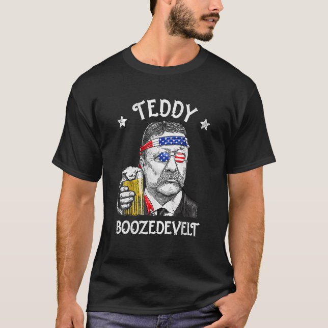 Teddy Boozedevelt Theodore Roosevelt 4 juli A T Shirt (Framsida)