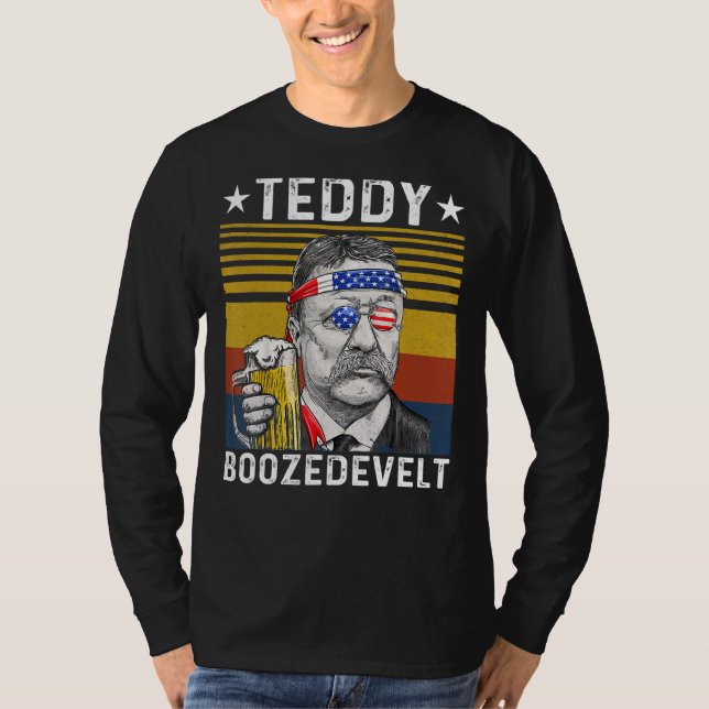 Teddy Boozedevelt Theodore Roosevelt 4 juli T Shirt (Framsida)