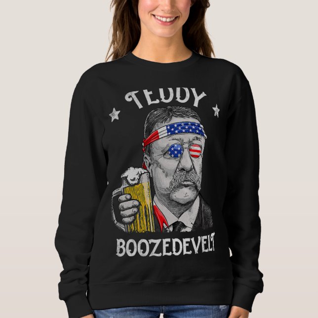 Teddy Boozedevelt Theodore Roosevelt 4 juli T Shirt (Framsida)