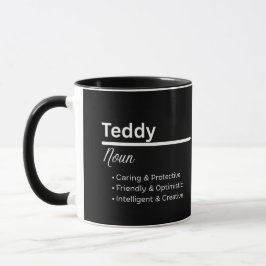 Teddy Boy Name Definition Personalized Mug Mugg