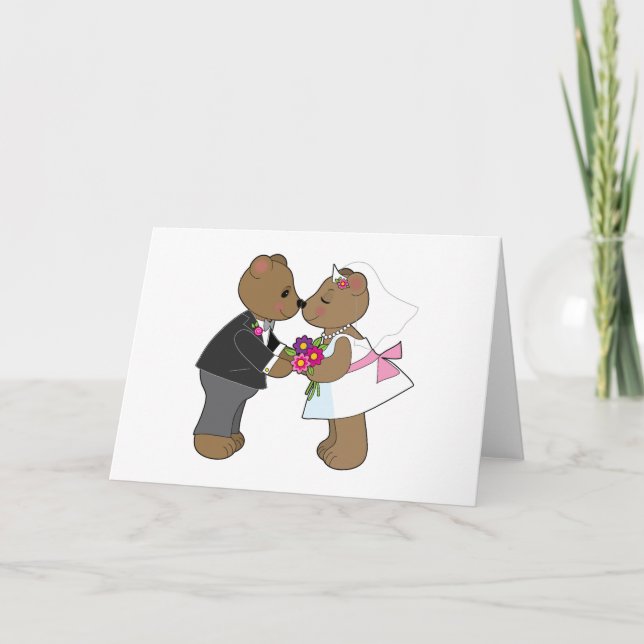 Teddy Bröllop Kort (Framsida)