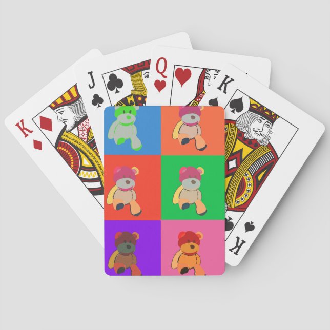 Teddy Colorful Art Spelkort (Baksidan)