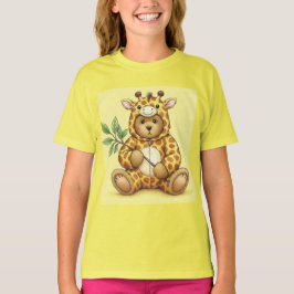 Teddy - Giraffe with Grönt Twig by Natasha Us T Shirt