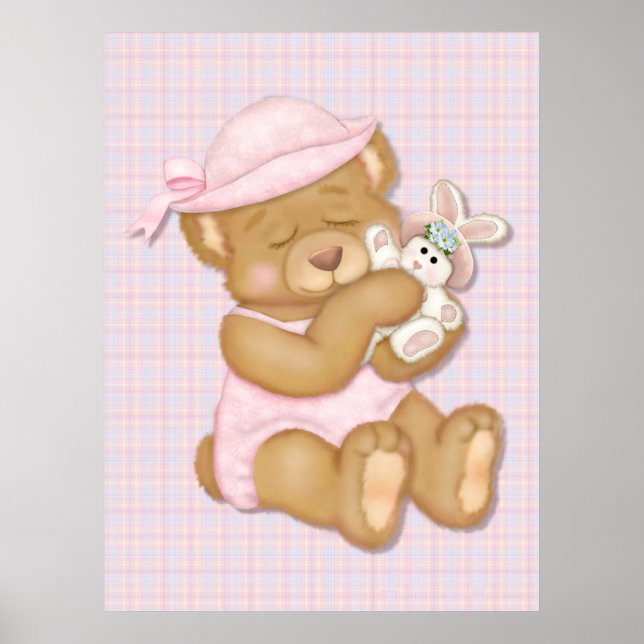 Teddy Girl Rosa Poster (Framsidan)