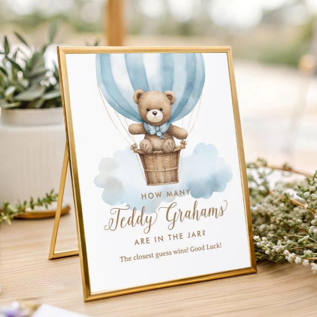 Teddy Graham Gissningslek Baby Shower Skylt (Skapare uppladdad)
