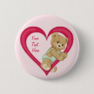 Teddy Heart - Anpassa Knapp