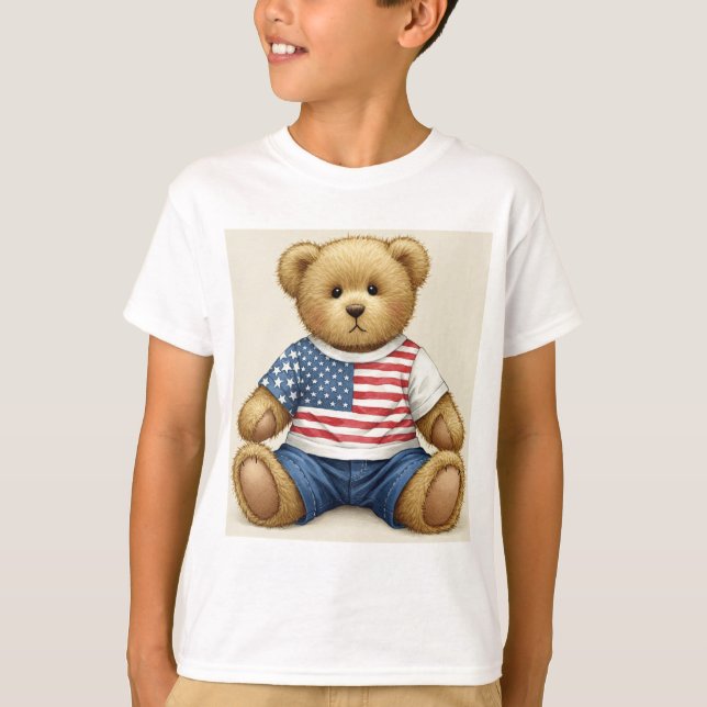Teddy in a White T-Shirt, av Natasha Us T Shirt (Framsida)