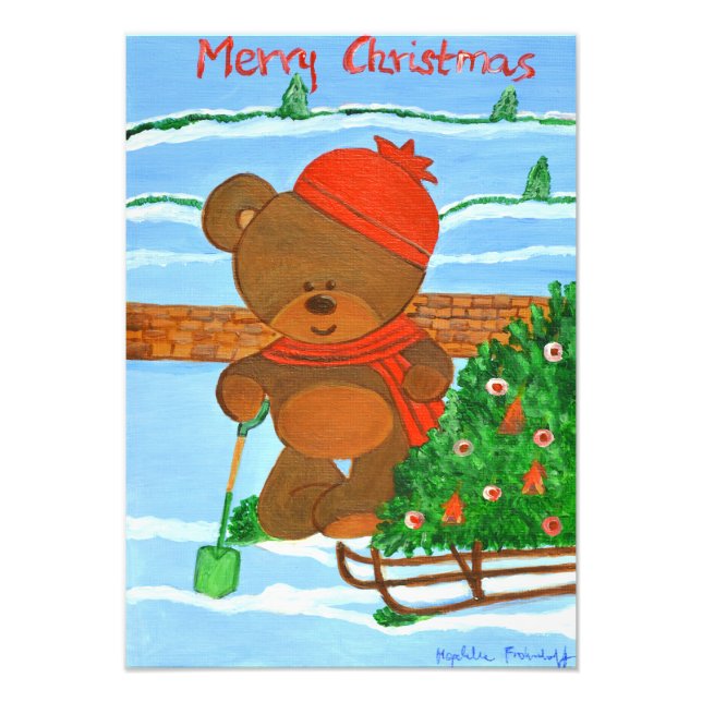 Teddy-jultryck Fototryck (Framsidan)