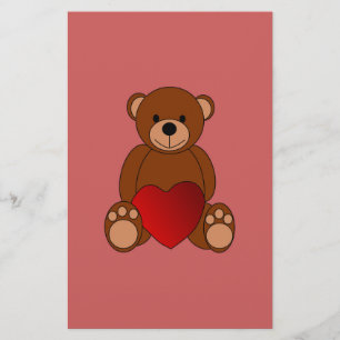 Teddy Kärlek Brevpapper