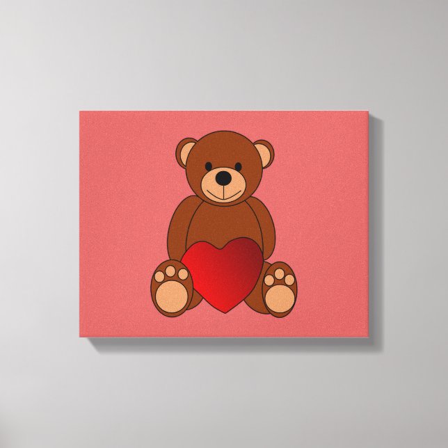 Teddy Kärlek Canvastryck (Framsida)