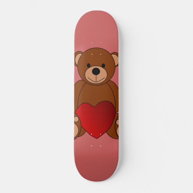Teddy Kärlek Mini Skateboard Bräda 18,5 Cm (Framsida)