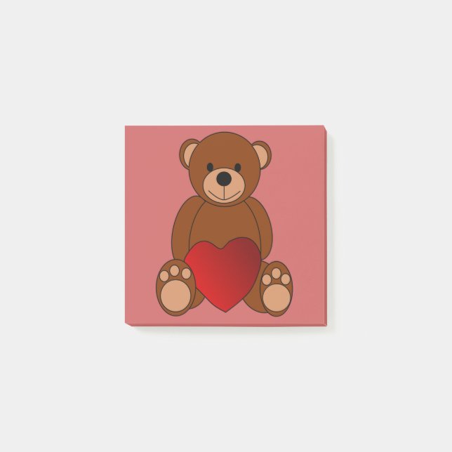 Teddy Kärlek Post-it Block (Framsida)