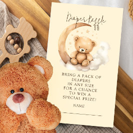 Teddy Måne Diaper Raffle-kuvert Tilläggskort