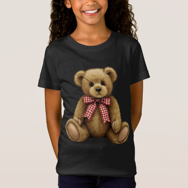 Teddy med en röd bog t shirt (Framsida)