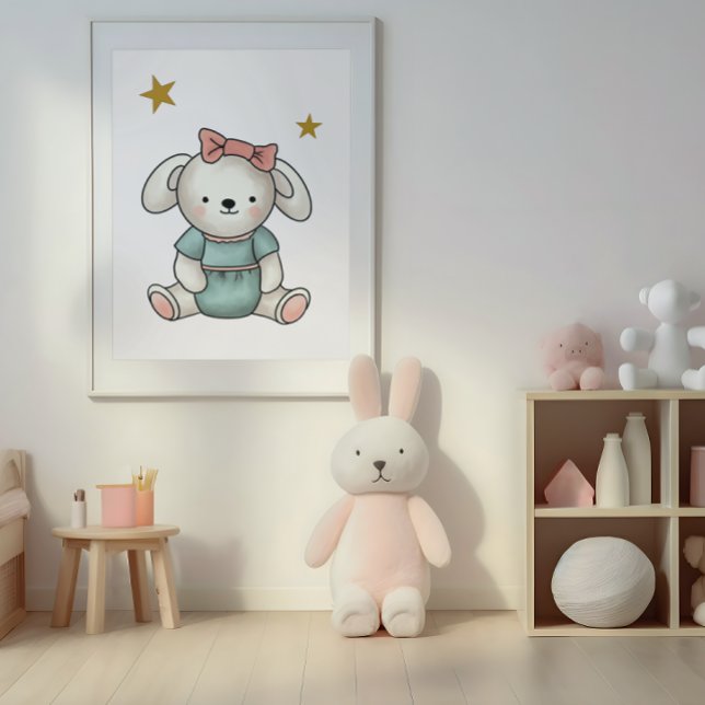 Teddy med klänning och band Poster (Skapare uppladdad)
