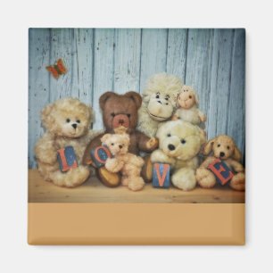 Teddy med vänner magnet