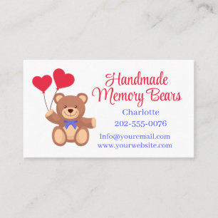 Teddy Memory Bear Visitkort
