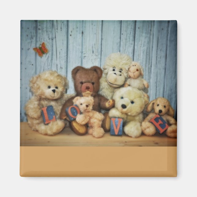 Teddy mit Freunde Magnet (Framsidan)